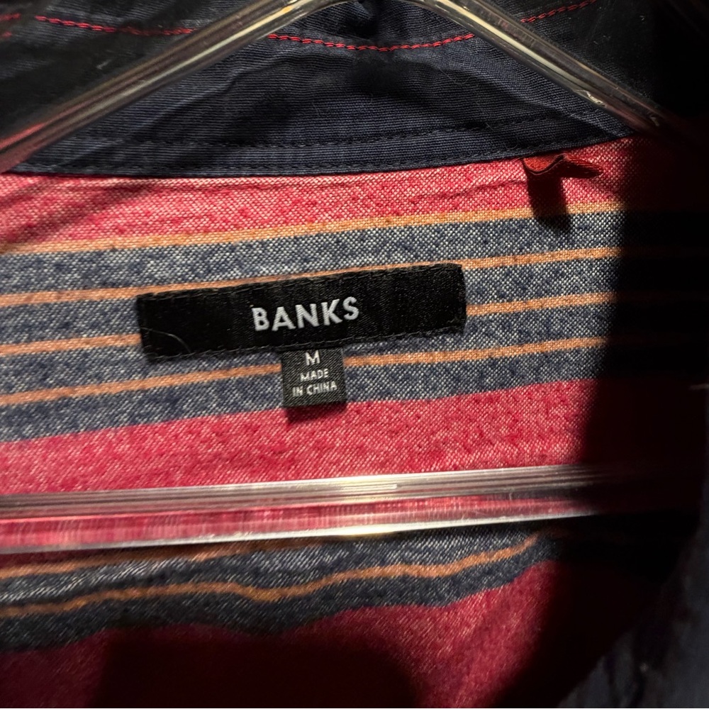 Banks Journal-Men's Black Military Field Jacket Blue with red stripe lining - Picture 4 of 6